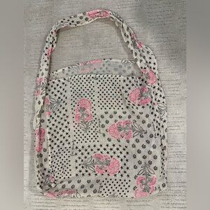 Free People Floral Star Tote - Pink and Black